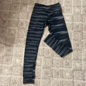 Black and Gray Stripped Leggings